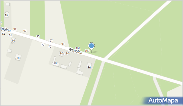 Grębiszew, Wspólna, 105, mapa Grębiszew