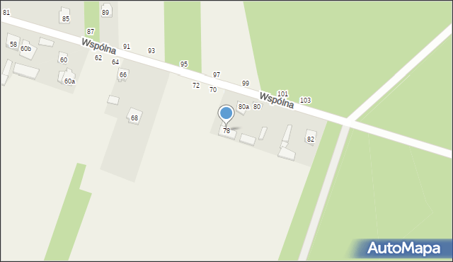 Grębiszew, Wspólna, 78, mapa Grębiszew