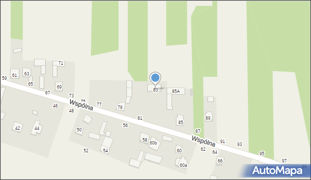 Grębiszew, Wspólna, 83, mapa Grębiszew