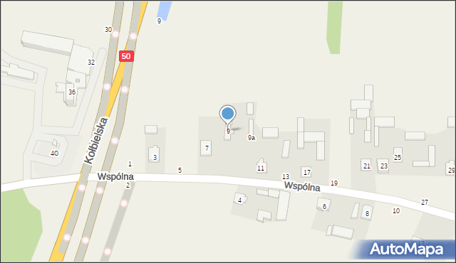 Grębiszew, Wspólna, 9, mapa Grębiszew