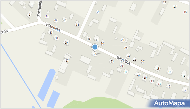 Grębków, Wspólna, 25, mapa Grębków
