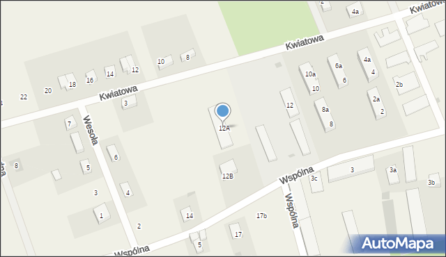 Grębocice, Wspólna, 12A, mapa Grębocice