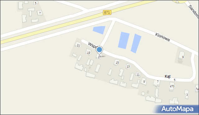 Grębów, Wspólna, 17, mapa Grębów