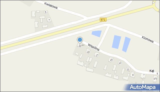 Grębów, Wspólna, 21, mapa Grębów