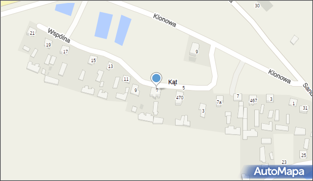 Grębów, Wspólna, 7, mapa Grębów