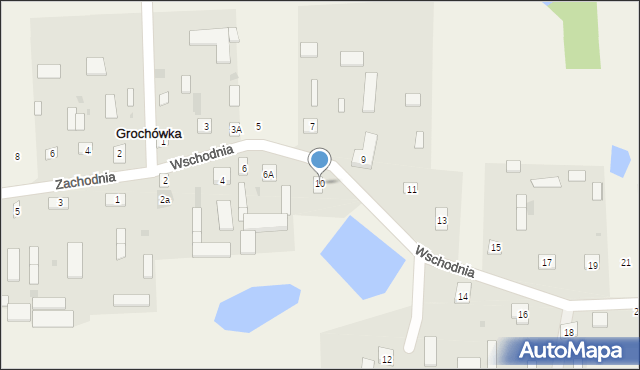 Grochówka, Wschodnia, 10, mapa Grochówka