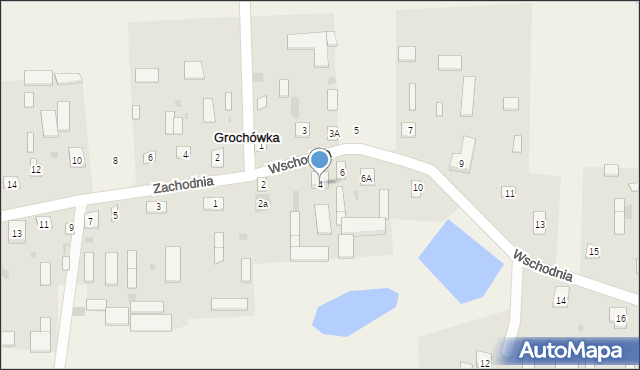 Grochówka, Wschodnia, 4, mapa Grochówka