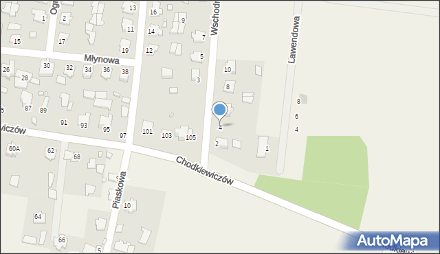 Gródek, Wschodnia, 4, mapa Gródek