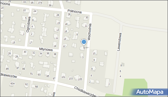 Gródek, Wschodnia, 5, mapa Gródek