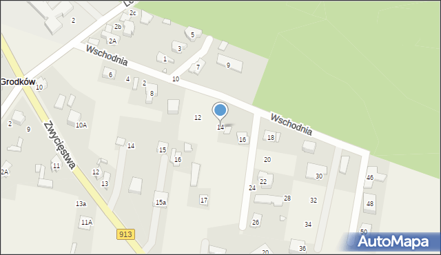 Grodków, Wschodnia, 14, mapa Grodków