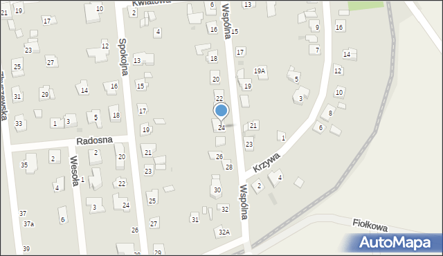 Grójec, Wspólna, 24, mapa Grójec