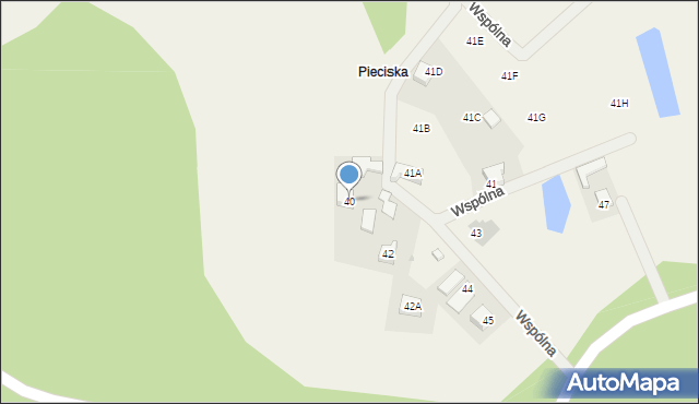 Grzybno, Wspólna, 15, mapa Grzybno