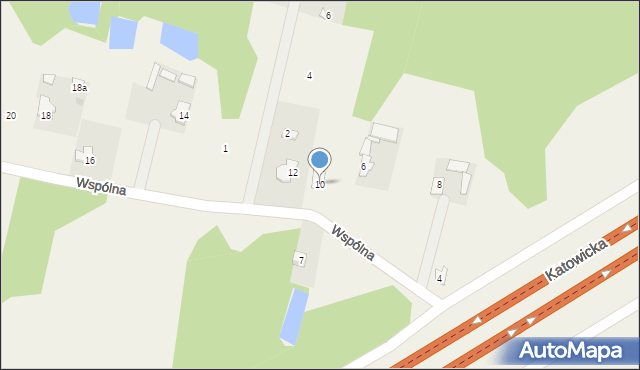 Grzymek, Wspólna, 10, mapa Grzymek