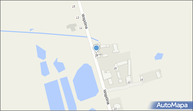 Gulczewo, Wspólna, 18, mapa Gulczewo