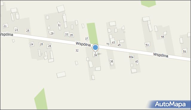 Guzew, Wspólna, 34, mapa Guzew