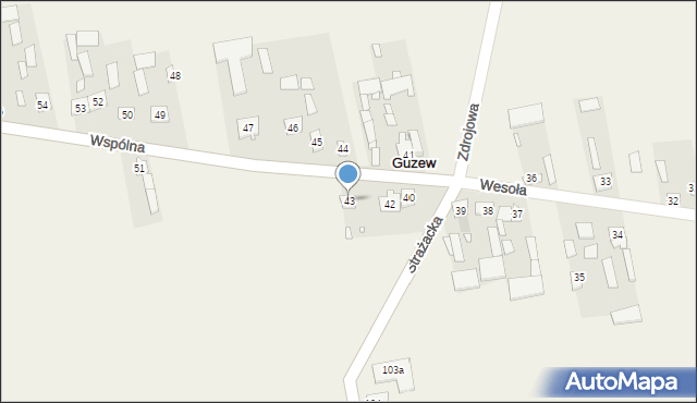 Guzew, Wspólna, 86, mapa Guzew