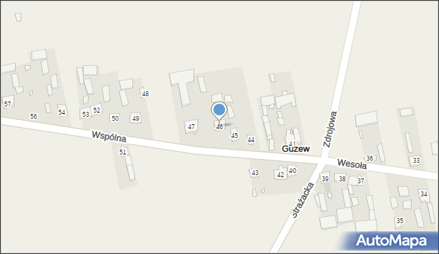 Guzew, Wspólna, 95, mapa Guzew