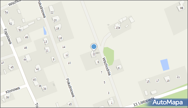 Henryszew, Wschodnia, 11, mapa Henryszew