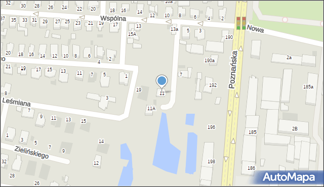 Inowrocław, Wspólna, 11, mapa Inowrocławia