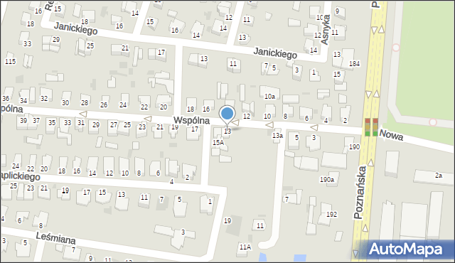 Inowrocław, Wspólna, 13, mapa Inowrocławia