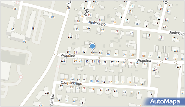 Inowrocław, Wspólna, 30, mapa Inowrocławia