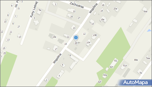 Jachranka, Wspólna, 10, mapa Jachranka