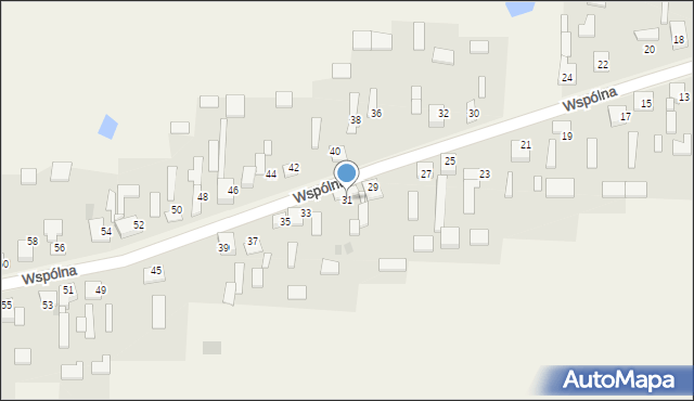 Jacków, Wspólna, 31, mapa Jacków