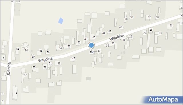 Jacków, Wspólna, 39, mapa Jacków