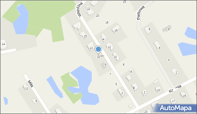 Jagatowo, Wspólna, 11, mapa Jagatowo