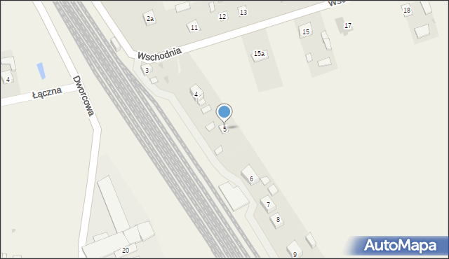 Jaksice, Wschodnia, 5, mapa Jaksice