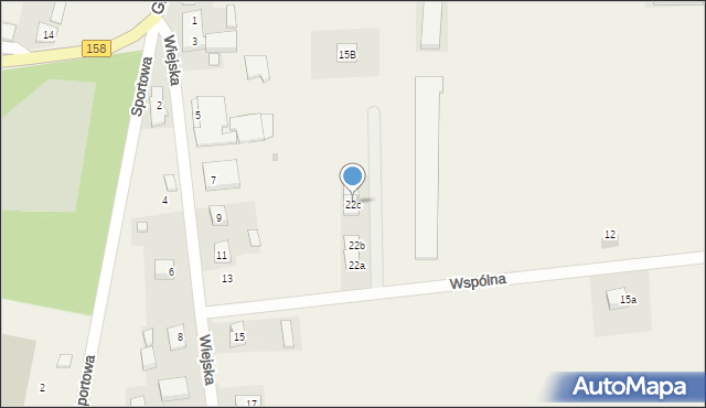 Janczewo, Wspólna, 22c, mapa Janczewo