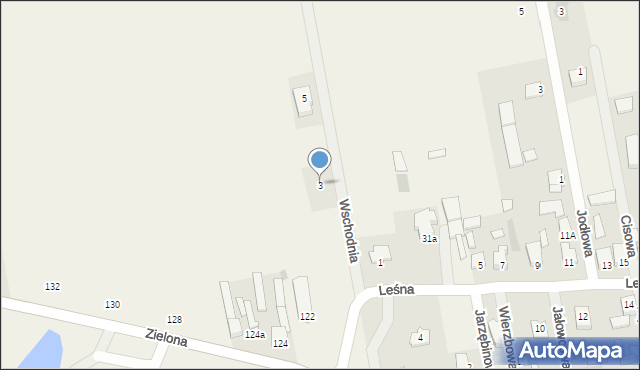 Janiszew, Wschodnia, 3, mapa Janiszew