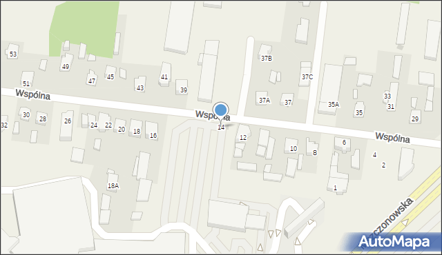 Janki, Wspólna, 14, mapa Janki