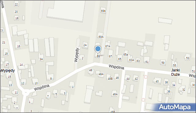Janki, Wspólna, 69, mapa Janki