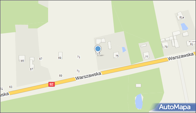 Janów, Wschodnia, 73, mapa Janów