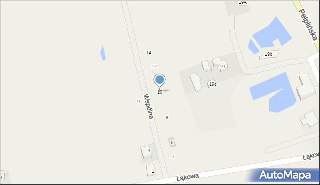 Janowo, Wspólna, 10, mapa Janowo