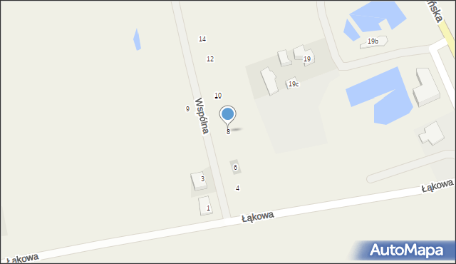 Janowo, Wspólna, 8, mapa Janowo