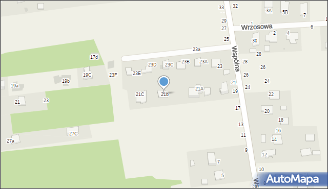 Jastkowice, Wspólna, 21b, mapa Jastkowice