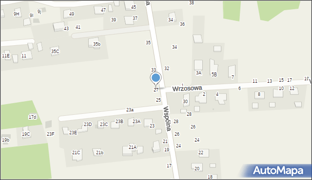 Jastkowice, Wspólna, 27, mapa Jastkowice