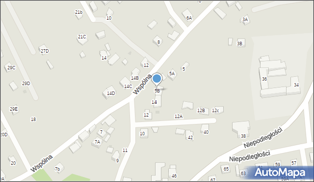 Jastrzębie-Zdrój, Wspólna, 5B, mapa Jastrzębie-Zdrój