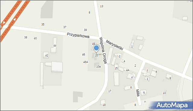 Jawczyce, Wspólna Droga, 10, mapa Jawczyce