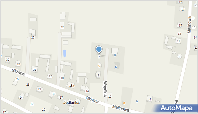 Jedlanka, Wspólna, 7, mapa Jedlanka