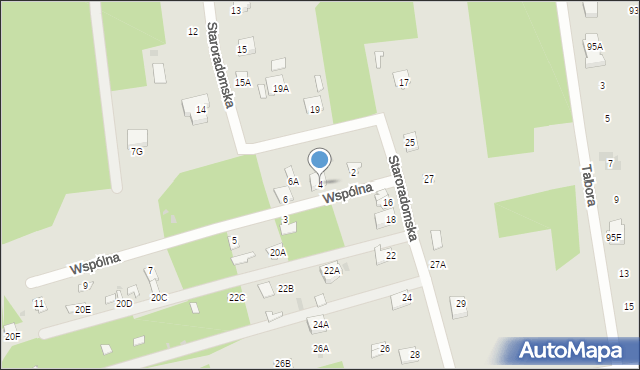 Jedlnia-Letnisko, Wspólna, 4, mapa Jedlnia-Letnisko