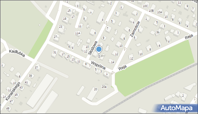 Jędrzejów, Wspólna, 2, mapa Jędrzejów