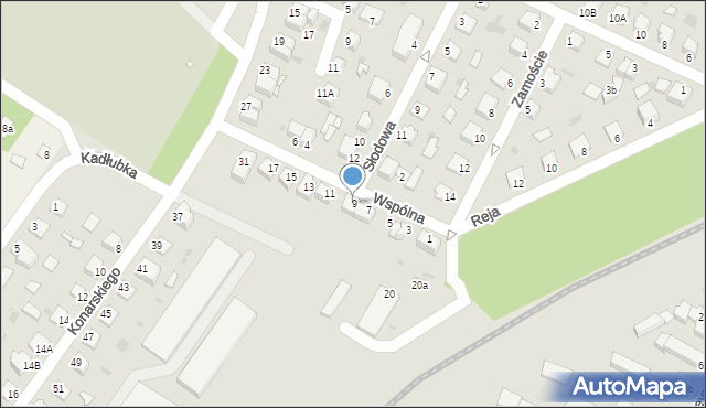 Jędrzejów, Wspólna, 9, mapa Jędrzejów