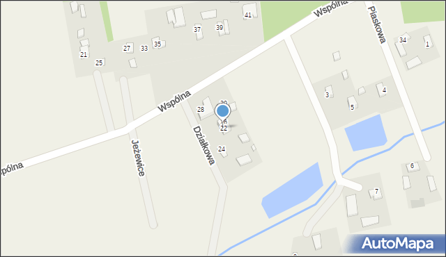 Jeżewice, Wspólna, 22, mapa Jeżewice
