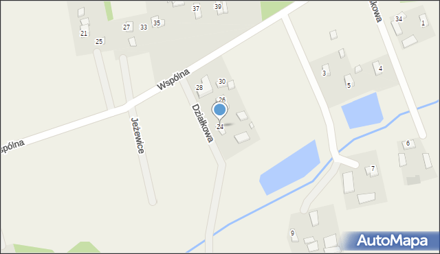 Jeżewice, Wspólna, 24, mapa Jeżewice