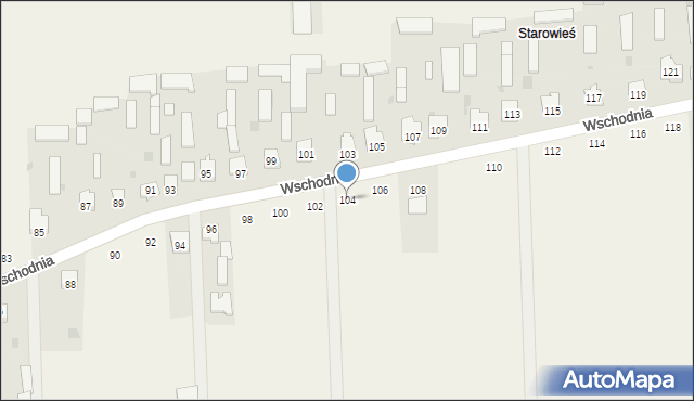 Kąkolewnica, Wschodnia, 104, mapa Kąkolewnica