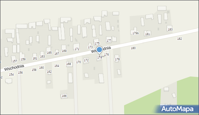 Kąkolewnica, Wschodnia, 174, mapa Kąkolewnica