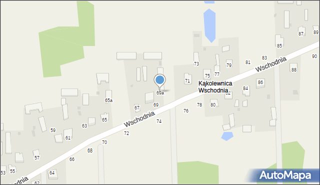 Kąkolewnica, Wschodnia, 69a, mapa Kąkolewnica